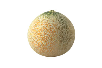 Cantaloupe Melon Isolated on Black Background Sweet Summer Fruit
