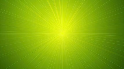 Obraz premium Green Light Rays Bursting from Center Abstract Geometric Backdrop Effect