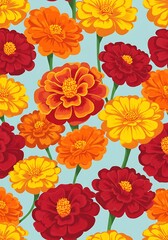 Obraz premium Crimson & Gold Bloom AI Generated