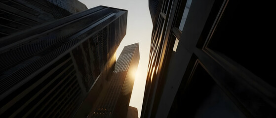 Obraz premium Urban Skyline Sunrise