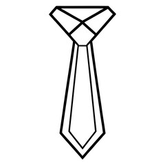 Minimal Necktie Vector on White