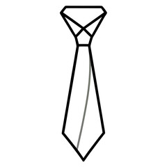 Minimal Necktie Vector on White