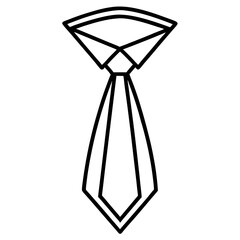 Minimal Necktie Vector on White