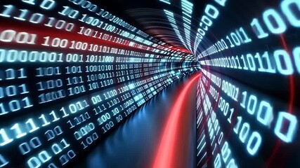 digital composite of binary code - Powered by Adobe