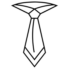 Minimal Necktie Vector on White