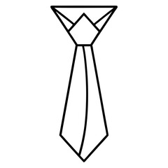 Minimal Necktie Vector on White