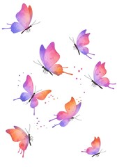 Obraz premium Watercolor Flutter AI Generated