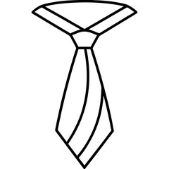 Minimal Necktie Vector on White