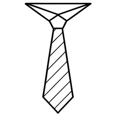 Minimal Necktie Vector on White