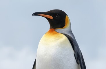 Fototapeta premium Image of an Emperor penguin standing majestically in its natural habitat