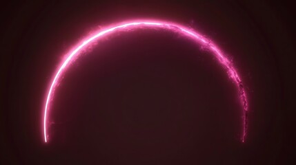 Pink Neon Arc with Dark Background.