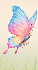 Pastel Wings in Flight AI Generated