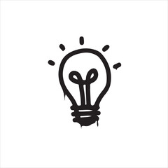 Simple, hand-drawn lightbulb graphic for creative inspiration.