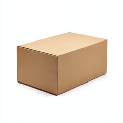 Cardboard shipping box isolated on white background