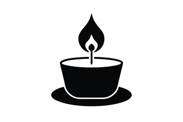scented candle vector icon