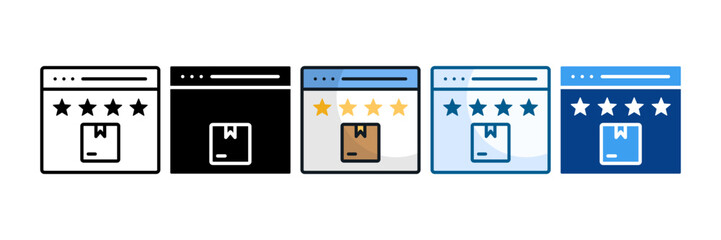 Product Review Icon Set Multiple Style Collection