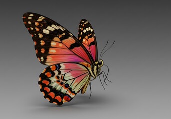 Fototapeta premium Crimson Wings, Digital Dawn AI Generated