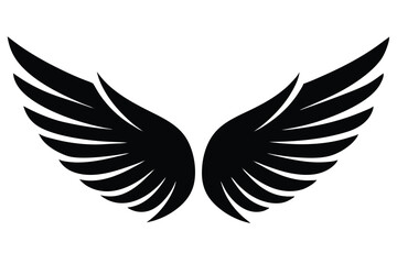 Fototapeta premium Angel wings vector icon