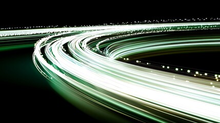 Night Lights with Abstract Curves.