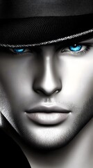 Selective coloring portrait of a man