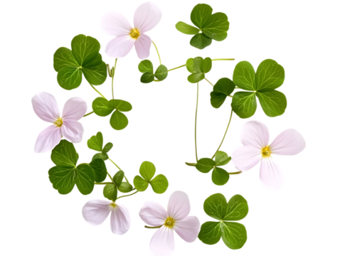 Delicate Wood Sorrel Flowers Growing