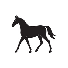 Walking Horse Silhouette Vector Design
