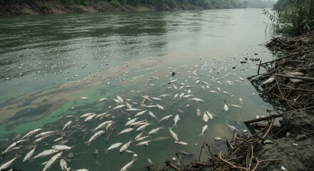 Pollution Causing Fish Deaths in Contaminated River  