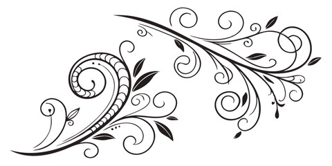 Decorative corner frames with leaves and vines