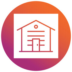 Homes Application Gradient Circle Icon, Smart Home App Icon – Mobile Interface for Real Estate, Property Management & Smart Living
