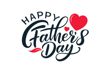 Happy Father's Day Typography Art Design 