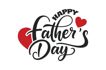 Happy Father's Day Typography Art Design 