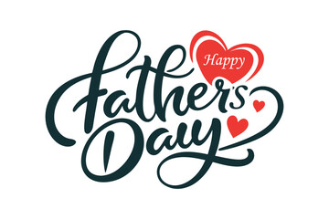 Happy Father's Day Typography Art Design 