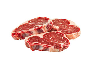 raw meat isolated on white background