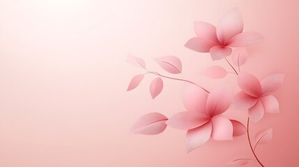 Naklejka premium Pink flowers with soft background. (3)