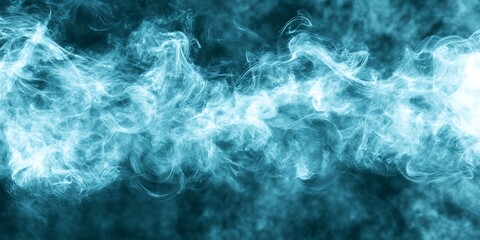 Obraz premium Ethereal blue mist trails, creating a dreamy and mysterious atmosphere