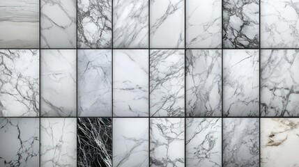 White marble tile patterns