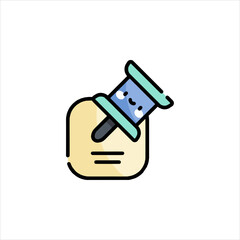 Icon representing hand holding syringe