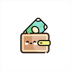 Icon representing wallet with money