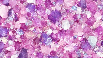 Fototapeta premium Sparkling amethyst gemstone texture with vibrant purple hues creating a dazzling and luxurious background for creative projects and designs with a close up view