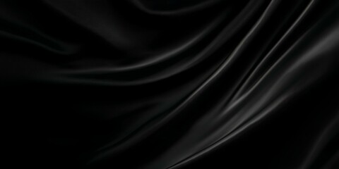 Fototapeta premium Smooth Black Silk Fabric Texture Illustration