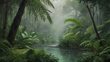 Fototapeta premium waterfall in jungle