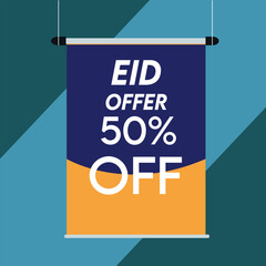 Eid Offer 50 off Sale Banner