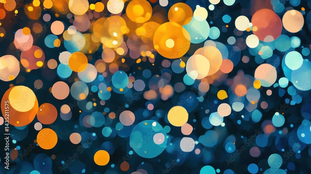 Aufkleber abstract bokeh explosion of vibrant circles