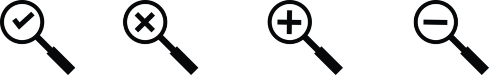 magnifying glass symbol icon in vector