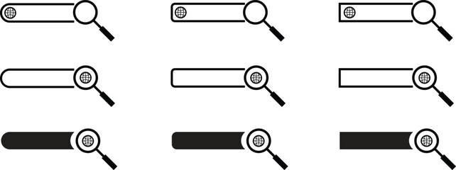 search page symbol icon in vector