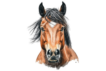 handsome horse isolated on transparent background