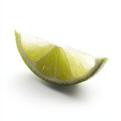 Fresh lime wedge, vibrant green