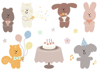 どうぶつとケーキ