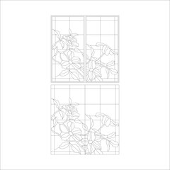 Obraz premium Window Strip Line Design for Glass Doors & Windows