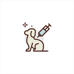 Dog receiving vaccination injection at veterinarian clinic for disease prevention and health, promoting responsible pet ownership and animal welfare.